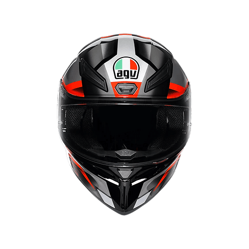 AGV K1 S HELMET - FASTLAP BLACK/GREY/RED (ISI & ECE2206)