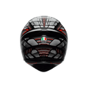 AGV K1 S HELMET - LYZARD BLACK/GREY/RED (ISI & ECE2206) 3