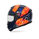 Hummer Monti C7-Motorcycle Riding Helmet(Gloss Black/Orange/Blue) 2