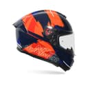 Hummer Monti C7-Motorcycle Riding Helmet(Gloss Black/Orange/Blue) 3