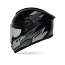Hummer Shine B0 - Motorcycle Riding Helmet (Gloss Black/Grey) 3