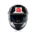 Hummer Shine B0 - Motorcycle Riding Helmet (Gloss Black/Grey) 1