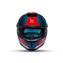 Hummer S Shine C7 - Motorcycle Riding Helmet (Gloss White/Blue/Red) 1