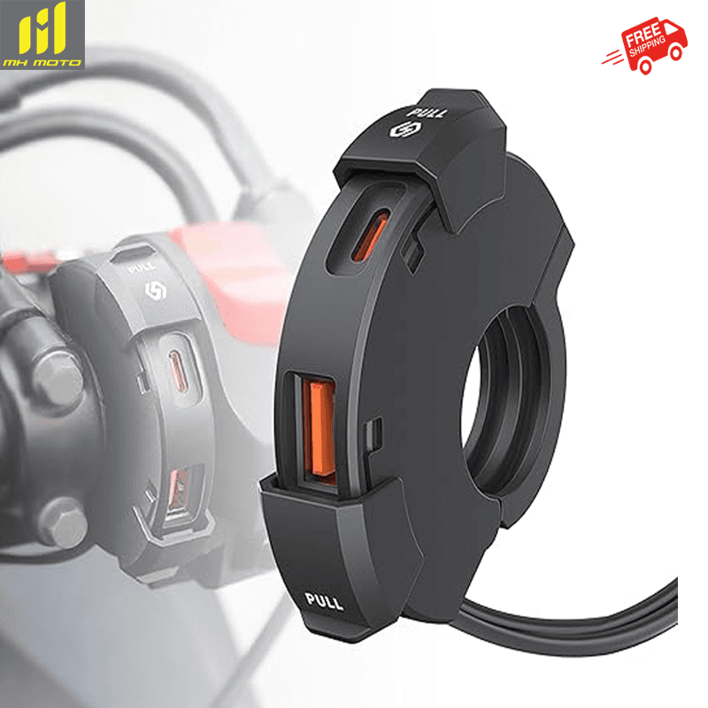 Aqua motorcycle Handlebar 30w USB plus C pin CHARGER