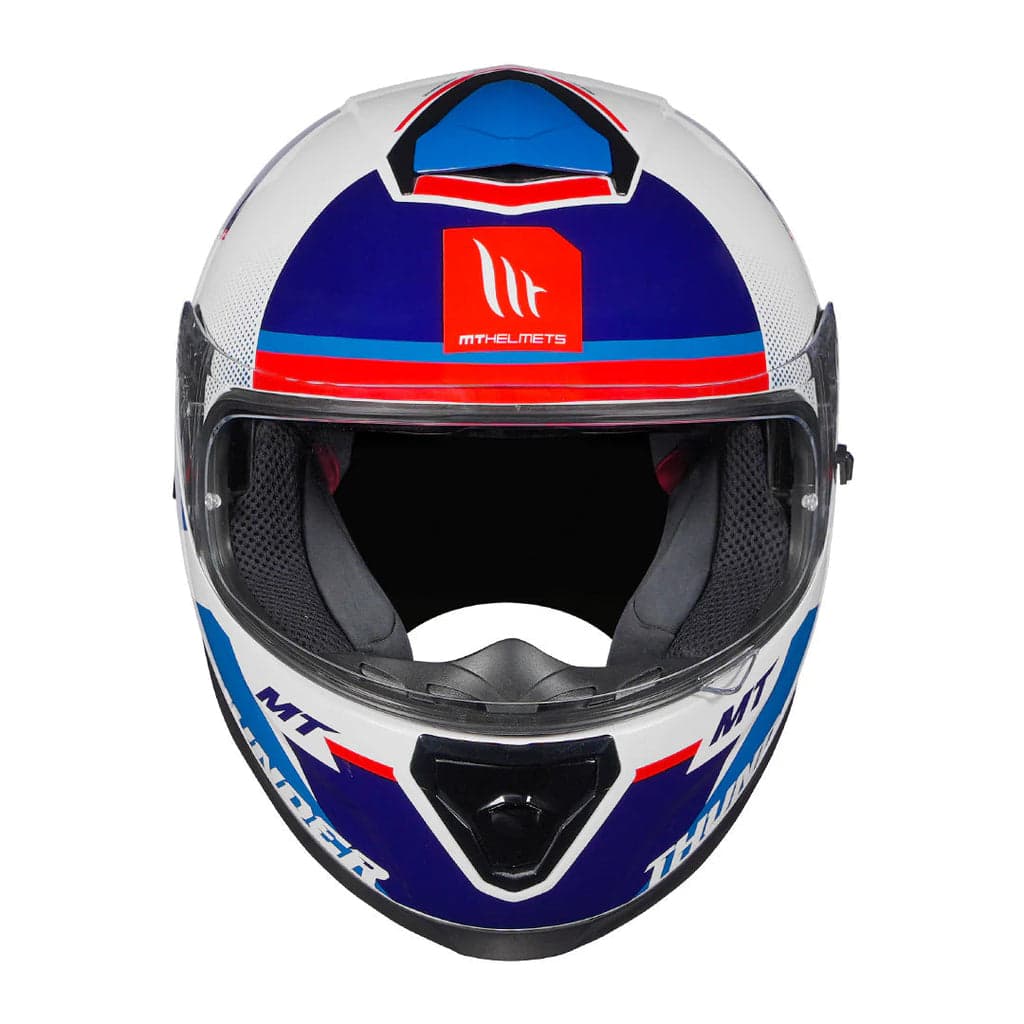Thunder 3 Sv Pro Arual A0-Motorcycle Riding Helmet (GlossWhite/Blue)