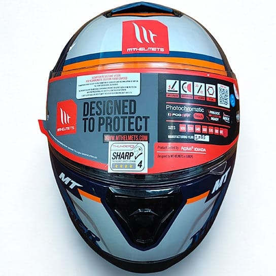 Thunder 3 Sv Pro Arual C7 - Motorcycle Riding Helmet (Gloss Blue/Black)