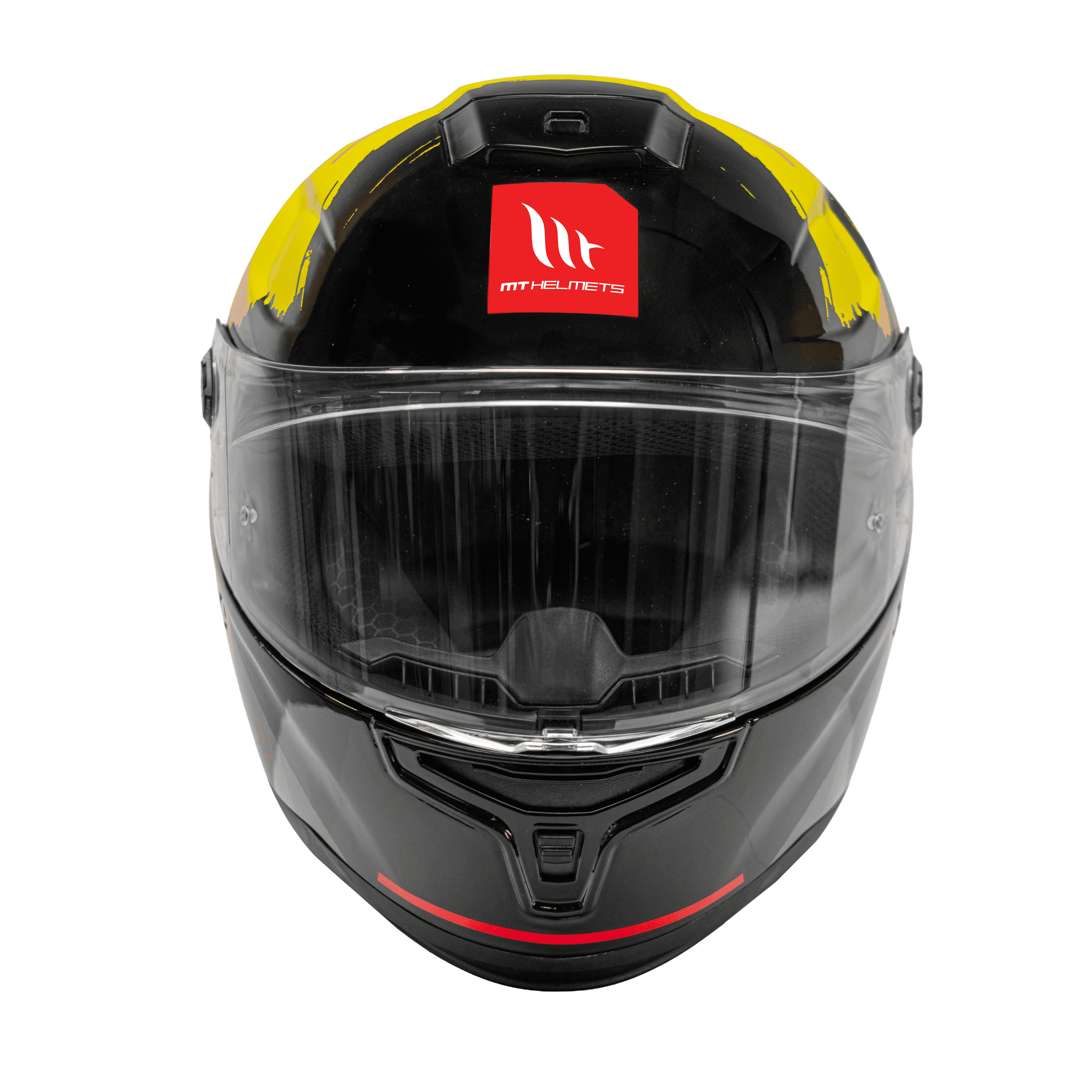 Hummer Monti B3 - Motorcycle Riding Helmet (Gloss Black/Yellow)