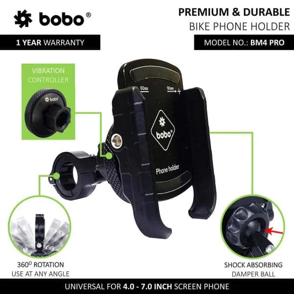 BOBO BM4 PRO Bike Phone Holder with Vibration Controller